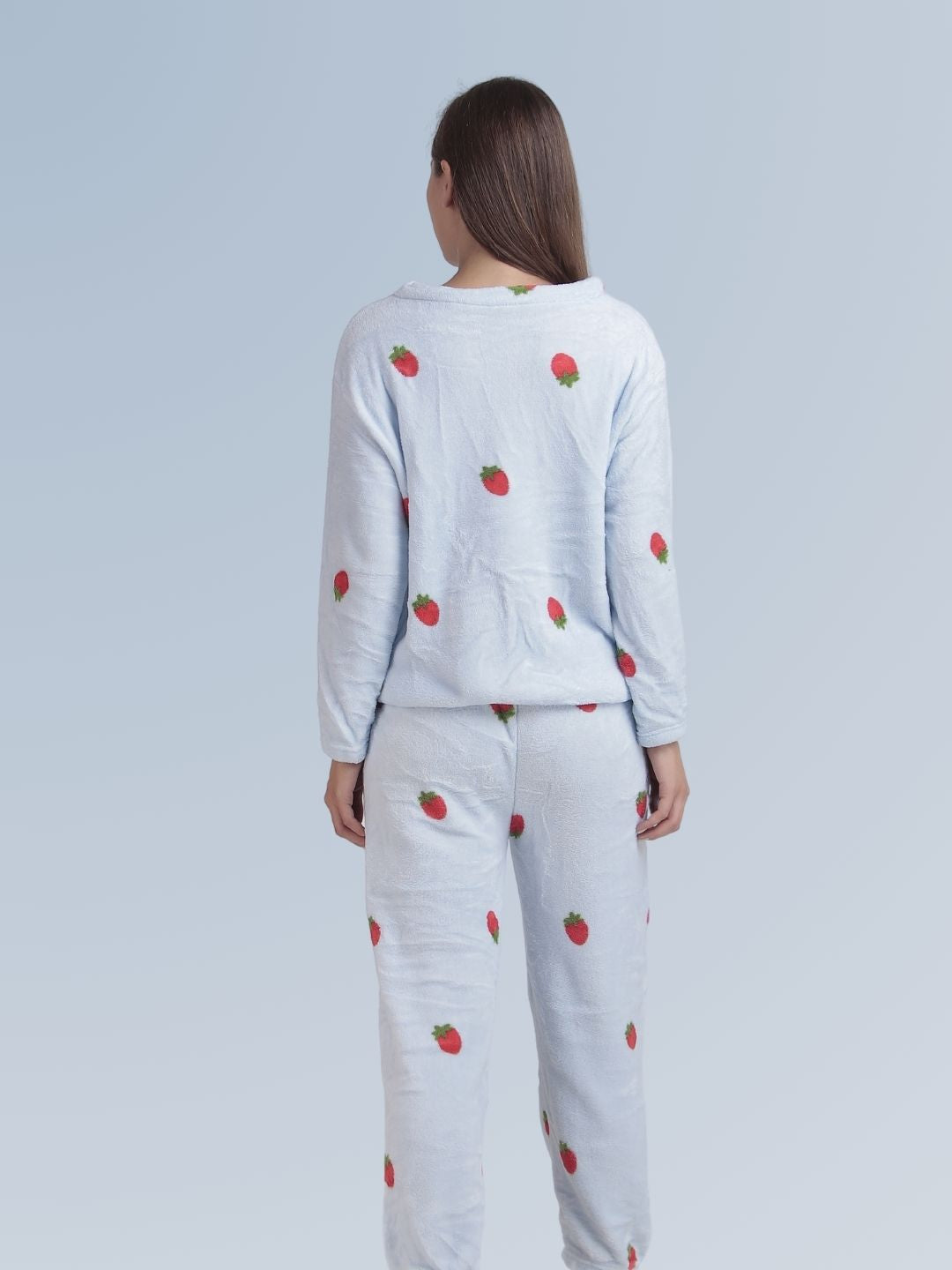 Berry Cute: Baby Blue Nightsuit Set