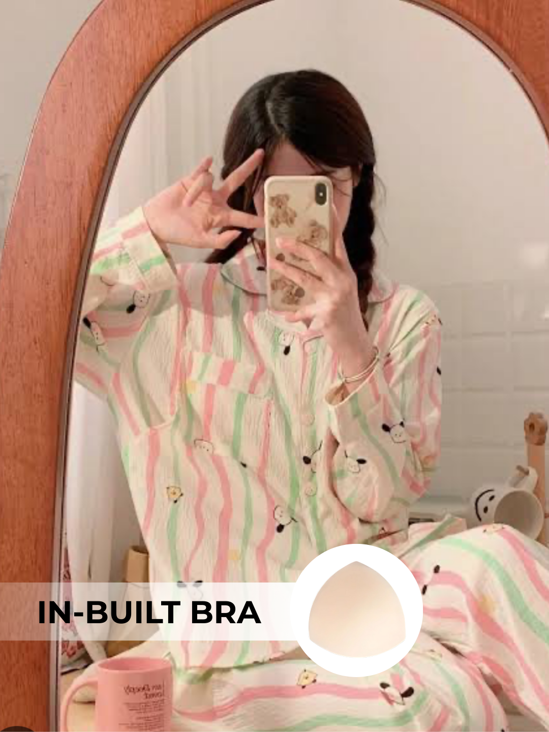 Pillow Talk Padded Nightsuit Set (3PCS)