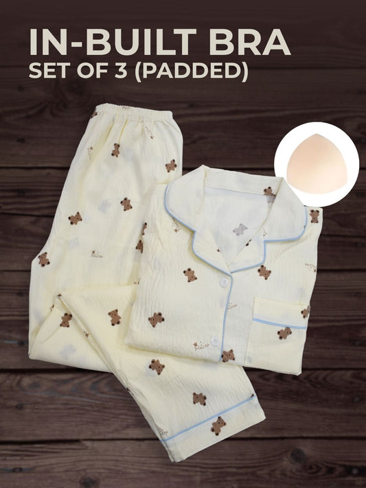 Giggles & Bears Padded Nightsuit Set (3PCS)